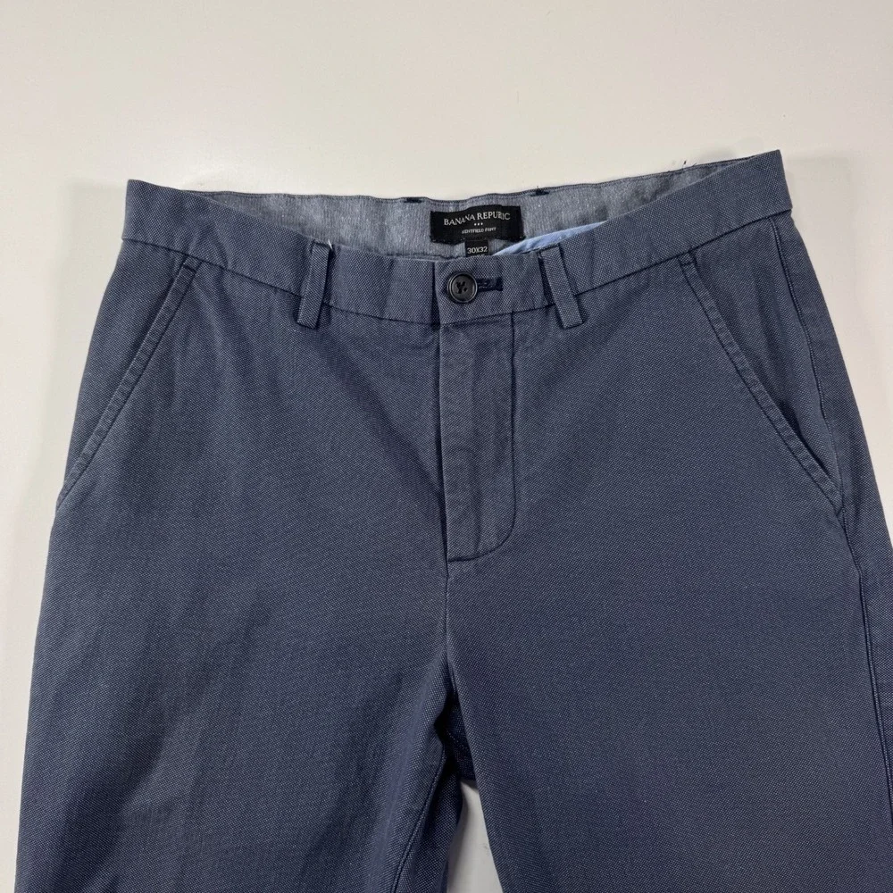 BANANA REPUBLIC Kentfield Chino Pant Mens 30x32 (actual 30x30) Blue Straight Leg